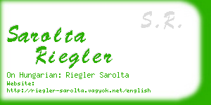 sarolta riegler business card